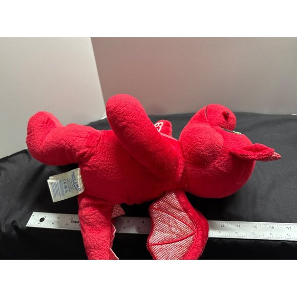 Great Wolf Lodge Red Plush Dragon Stuffed Animal With Sparkly Wings By B-A-B 15" - Picture 6 of 9